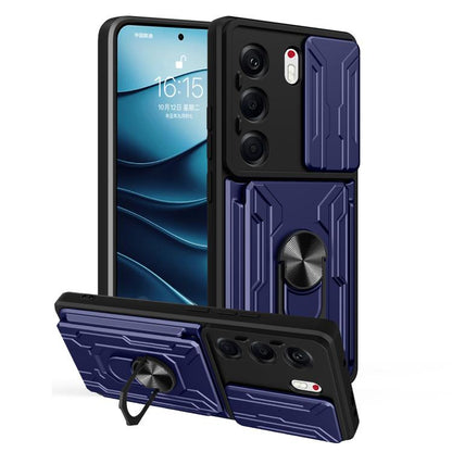 Sliding Camshield TPU+PC Phone Case with Card Slot, For Tecno Camon 40, For Tecno Camon 40 Pro 5G