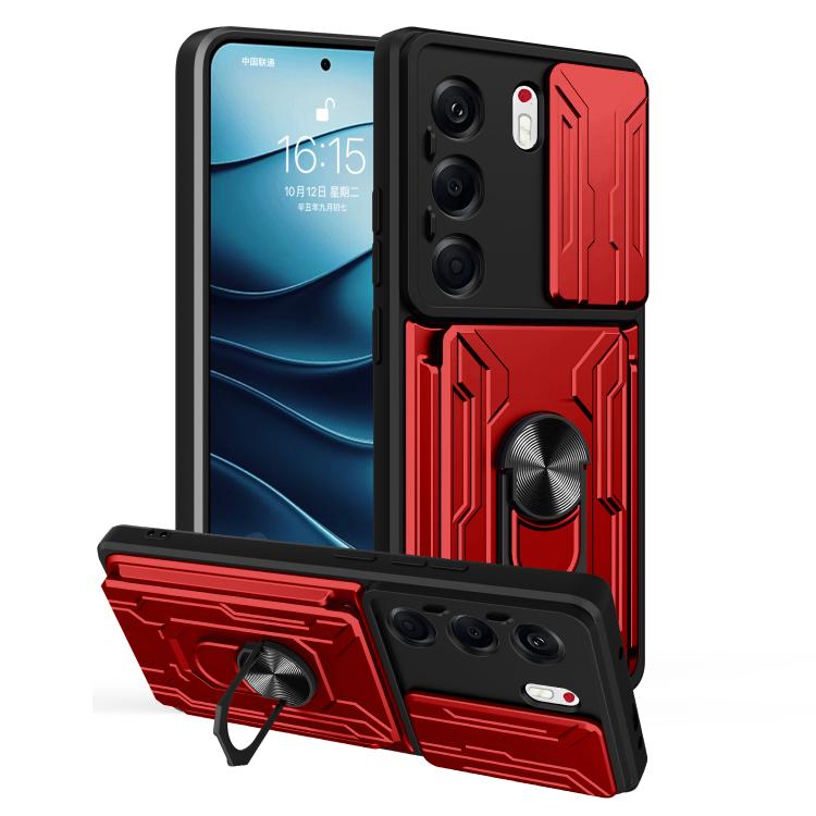Sliding Camshield TPU+PC Phone Case with Card Slot, For Tecno Camon 40, For Tecno Camon 40 Pro 5G