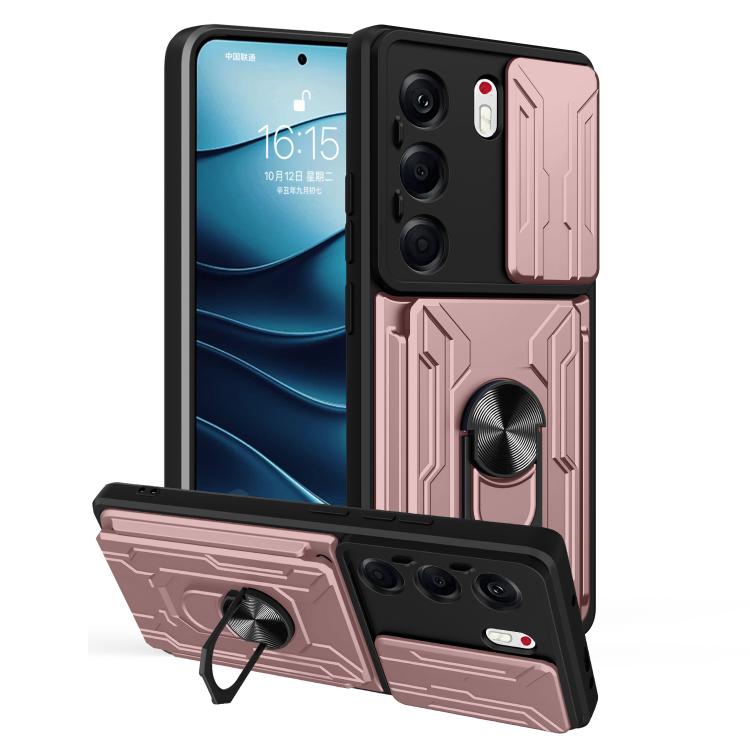 Sliding Camshield TPU+PC Phone Case with Card Slot, For Tecno Camon 40, For Tecno Camon 40 Pro 5G