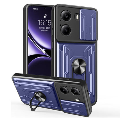 Sliding Camshield TPU+PC Phone Case with Card Slot