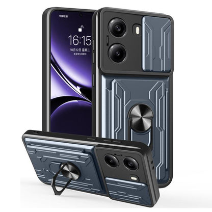 Sliding Camshield TPU+PC Phone Case with Card Slot