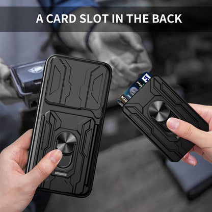 Étui de téléphone coulissant Camshield en TPU+PC avec fente pour carte, pour Xiaomi 15T 5G, pour Xiaomi Poco F7 Ultra, pour Xiaomi Poco F7 Pro, pour Xiaomi Poco X7 Pro, pour Xiaomi Poco M7 Pro 5G, pour Xiaomi 14T Pro, pour Xiaomi Poco X6 Pro