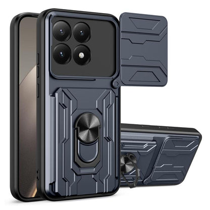 Étui de téléphone coulissant Camshield en TPU+PC avec fente pour carte, pour Xiaomi 15T 5G, pour Xiaomi Poco F7 Ultra, pour Xiaomi Poco F7 Pro, pour Xiaomi Poco X7 Pro, pour Xiaomi Poco M7 Pro 5G, pour Xiaomi 14T Pro, pour Xiaomi Poco X6 Pro
