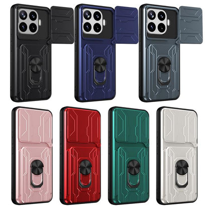 Étui de téléphone coulissant Camshield en TPU+PC avec fente pour carte, pour Xiaomi 15T 5G, pour Xiaomi Poco F7 Ultra, pour Xiaomi Poco F7 Pro, pour Xiaomi Poco X7 Pro, pour Xiaomi Poco M7 Pro 5G, pour Xiaomi 14T Pro, pour Xiaomi Poco X6 Pro