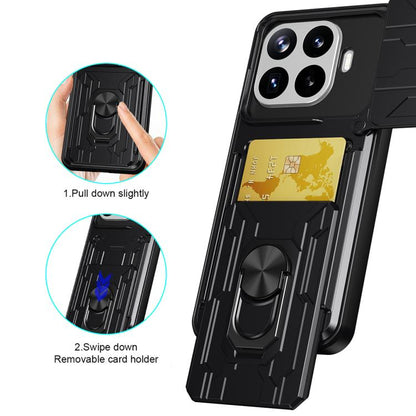 Étui de téléphone coulissant Camshield en TPU+PC avec fente pour carte, pour Xiaomi 15T 5G, pour Xiaomi Poco F7 Ultra, pour Xiaomi Poco F7 Pro, pour Xiaomi Poco X7 Pro, pour Xiaomi Poco M7 Pro 5G, pour Xiaomi 14T Pro, pour Xiaomi Poco X6 Pro