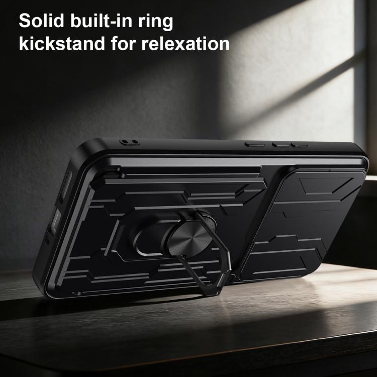 Étui de téléphone coulissant Camshield en TPU+PC avec fente pour carte, pour Xiaomi 15T 5G, pour Xiaomi Poco F7 Ultra, pour Xiaomi Poco F7 Pro, pour Xiaomi Poco X7 Pro, pour Xiaomi Poco M7 Pro 5G, pour Xiaomi 14T Pro, pour Xiaomi Poco X6 Pro