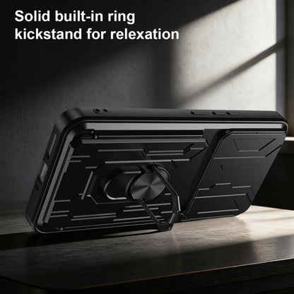 Étui de téléphone coulissant Camshield en TPU+PC avec fente pour carte, pour Xiaomi 15T 5G, pour Xiaomi Poco F7 Ultra, pour Xiaomi Poco F7 Pro, pour Xiaomi Poco X7 Pro, pour Xiaomi Poco M7 Pro 5G, pour Xiaomi 14T Pro, pour Xiaomi Poco X6 Pro