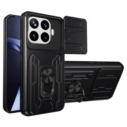 Étui de téléphone coulissant Camshield en TPU+PC avec fente pour carte, pour Xiaomi 15T 5G, pour Xiaomi Poco F7 Ultra, pour Xiaomi Poco F7 Pro, pour Xiaomi Poco X7 Pro, pour Xiaomi Poco M7 Pro 5G, pour Xiaomi 14T Pro, pour Xiaomi Poco X6 Pro