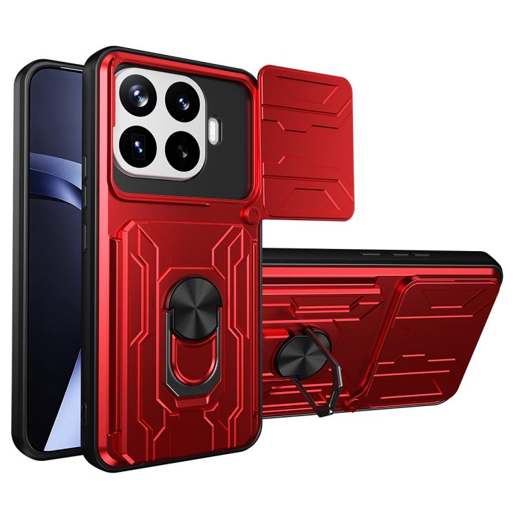 Étui de téléphone coulissant Camshield en TPU+PC avec fente pour carte, pour Xiaomi 15T 5G, pour Xiaomi Poco F7 Ultra, pour Xiaomi Poco F7 Pro, pour Xiaomi Poco X7 Pro, pour Xiaomi Poco M7 Pro 5G, pour Xiaomi 14T Pro, pour Xiaomi Poco X6 Pro