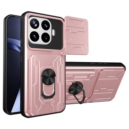Étui de téléphone coulissant Camshield en TPU+PC avec fente pour carte, pour Xiaomi 15T 5G, pour Xiaomi Poco F7 Ultra, pour Xiaomi Poco F7 Pro, pour Xiaomi Poco X7 Pro, pour Xiaomi Poco M7 Pro 5G, pour Xiaomi 14T Pro, pour Xiaomi Poco X6 Pro