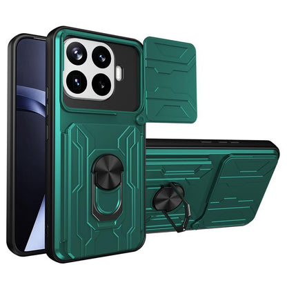Étui de téléphone coulissant Camshield en TPU+PC avec fente pour carte, pour Xiaomi 15T 5G, pour Xiaomi Poco F7 Ultra, pour Xiaomi Poco F7 Pro, pour Xiaomi Poco X7 Pro, pour Xiaomi Poco M7 Pro 5G, pour Xiaomi 14T Pro, pour Xiaomi Poco X6 Pro