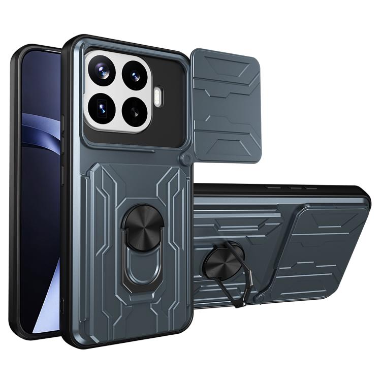Étui de téléphone coulissant Camshield en TPU+PC avec fente pour carte, pour Xiaomi 15T 5G, pour Xiaomi Poco F7 Ultra, pour Xiaomi Poco F7 Pro, pour Xiaomi Poco X7 Pro, pour Xiaomi Poco M7 Pro 5G, pour Xiaomi 14T Pro, pour Xiaomi Poco X6 Pro