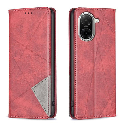 Rhombus Texture Magnetic Leather Phone Case, For Redmi 15 5G Global / 15 4G SEA 169.5mm, For Redmi A5 4G 171.7mm, For Redmi K80 / K80 Pro, For Redmi Note 14 Pro 4G, For Redmi Note 14 4G 163.25mm, For Redmi Note 14 5G                                    ...