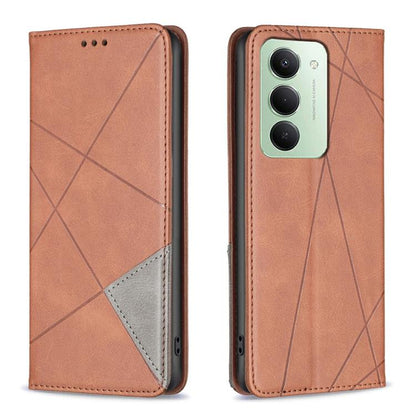 Rhombus Texture Magnetic Leather Phone Case, For Redmi 15 5G Global / 15 4G SEA 169.5mm, For Redmi A5 4G 171.7mm, For Redmi K80 / K80 Pro, For Redmi Note 14 Pro 4G, For Redmi Note 14 4G 163.25mm, For Redmi Note 14 5G                                    ...