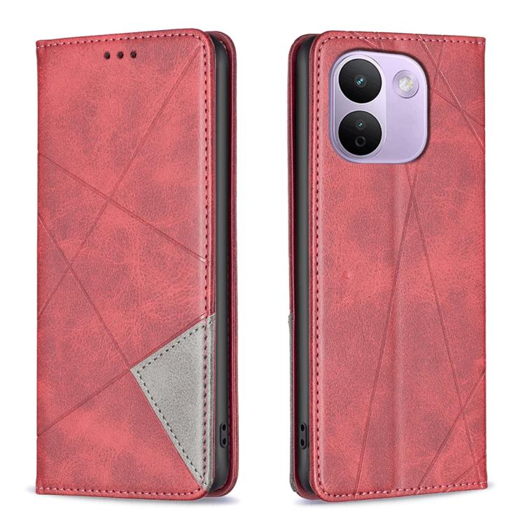 Rhombus Texture Magnetic Leather Phone Case, For Redmi 15C 5G/4G Global 171/Poco C85 4G, For Redmi Note 17 Pro 5G Global 163mm, For Redmi Note 17 Pro+ 5G Global 163mm, For Redmi K100 Pro Max 5G, For Redmi 17 4G / 5G Global 170mm                        ...