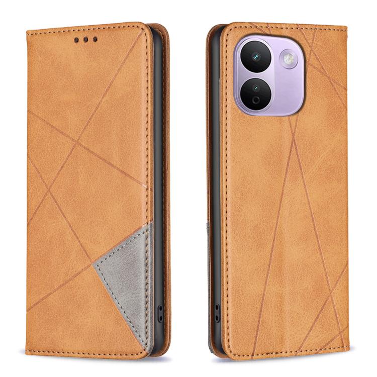 Rhombus Texture Magnetic Leather Phone Case, For Redmi 15C 5G/4G Global 171/Poco C85 4G, For Redmi Note 17 Pro 5G Global 163mm, For Redmi Note 17 Pro+ 5G Global 163mm, For Redmi K100 Pro Max 5G, For Redmi 17 4G / 5G Global 170mm                        ...