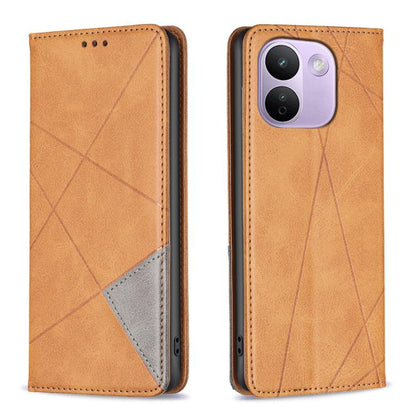 Rhombus Texture Magnetic Leather Phone Case, For Redmi 15C 5G/4G Global 171/Poco C85 4G, For Redmi Note 17 Pro 5G Global 163mm, For Redmi Note 17 Pro+ 5G Global 163mm, For Redmi K100 Pro Max 5G, For Redmi 17 4G / 5G Global 170mm                        ...