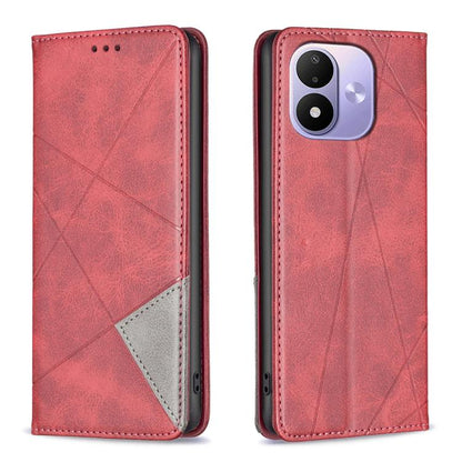 Rhombus Texture Magnetic Leather Phone Case, For Redmi 15C 5G/4G Global 171/Poco C85 4G, For Redmi Note 17 Pro 5G Global 163mm, For Redmi Note 17 Pro+ 5G Global 163mm, For Redmi K100 Pro Max 5G, For Redmi 17 4G / 5G Global 170mm                        ...