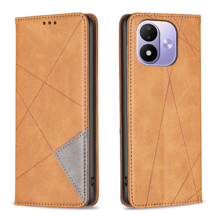 Rhombus Texture Magnetic Leather Phone Case, For Redmi 15C 5G/4G Global 171/Poco C85 4G, For Redmi Note 17 Pro 5G Global 163mm, For Redmi Note 17 Pro+ 5G Global 163mm, For Redmi K100 Pro Max 5G, For Redmi 17 4G / 5G Global 170mm                        ...
