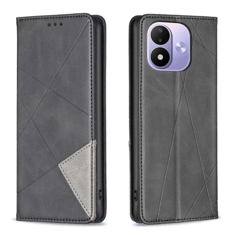 Rhombus Texture Magnetic Leather Phone Case, For Redmi 15C 5G/4G Global 171/Poco C85 4G, For Redmi Note 17 Pro 5G Global 163mm, For Redmi Note 17 Pro+ 5G Global 163mm, For Redmi K100 Pro Max 5G, For Redmi 17 4G / 5G Global 170mm                        ...