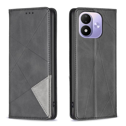 Rhombus Texture Magnetic Leather Phone Case, For Redmi 15C 5G/4G Global 171/Poco C85 4G, For Redmi Note 17 Pro 5G Global 163mm, For Redmi Note 17 Pro+ 5G Global 163mm, For Redmi K100 Pro Max 5G, For Redmi 17 4G / 5G Global 170mm                        ...