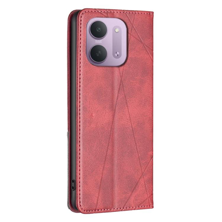 Rhombus Texture Magnetic Leather Phone Case, For Redmi 15C 5G/4G Global 171/Poco C85 4G, For Redmi Note 17 Pro 5G Global 163mm, For Redmi Note 17 Pro+ 5G Global 163mm, For Redmi K100 Pro Max 5G, For Redmi 17 4G / 5G Global 170mm                        ...