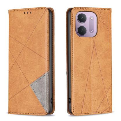Rhombus Texture Magnetic Leather Phone Case, For Redmi 15C 5G/4G Global 171/Poco C85 4G, For Redmi Note 17 Pro 5G Global 163mm, For Redmi Note 17 Pro+ 5G Global 163mm, For Redmi K100 Pro Max 5G, For Redmi 17 4G / 5G Global 170mm                        ...