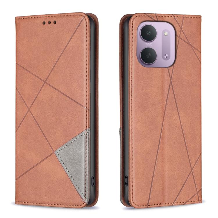 Rhombus Texture Magnetic Leather Phone Case, For Redmi 15C 5G/4G Global 171/Poco C85 4G, For Redmi Note 17 Pro 5G Global 163mm, For Redmi Note 17 Pro+ 5G Global 163mm, For Redmi K100 Pro Max 5G, For Redmi 17 4G / 5G Global 170mm                        ...