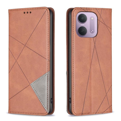 Rhombus Texture Magnetic Leather Phone Case, For Redmi 15C 5G/4G Global 171/Poco C85 4G, For Redmi Note 17 Pro 5G Global 163mm, For Redmi Note 17 Pro+ 5G Global 163mm, For Redmi K100 Pro Max 5G, For Redmi 17 4G / 5G Global 170mm                        ...