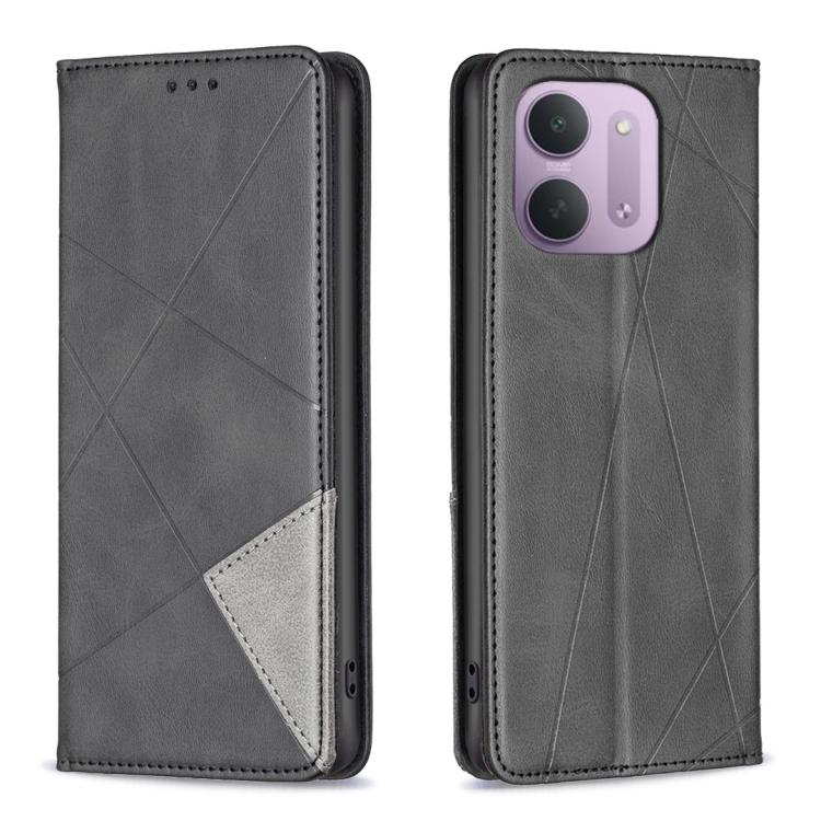 Rhombus Texture Magnetic Leather Phone Case, For Redmi 15C 5G/4G Global 171/Poco C85 4G, For Redmi Note 17 Pro 5G Global 163mm, For Redmi Note 17 Pro+ 5G Global 163mm, For Redmi K100 Pro Max 5G, For Redmi 17 4G / 5G Global 170mm                        ...