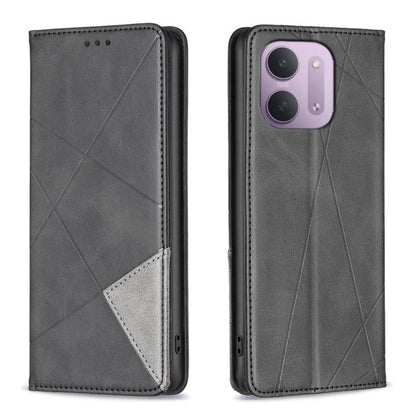 Rhombus Texture Magnetic Leather Phone Case, For Redmi 15C 5G/4G Global 171/Poco C85 4G, For Redmi Note 17 Pro 5G Global 163mm, For Redmi Note 17 Pro+ 5G Global 163mm, For Redmi K100 Pro Max 5G, For Redmi 17 4G / 5G Global 170mm                        ...