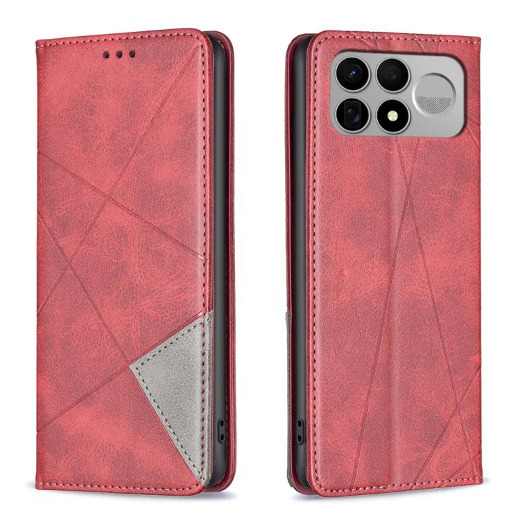 Rhombus Texture Magnetic Leather Phone Case, For Redmi 15C 5G/4G Global 171/Poco C85 4G, For Redmi Note 17 Pro 5G Global 163mm, For Redmi Note 17 Pro+ 5G Global 163mm, For Redmi K100 Pro Max 5G, For Redmi 17 4G / 5G Global 170mm                        ...
