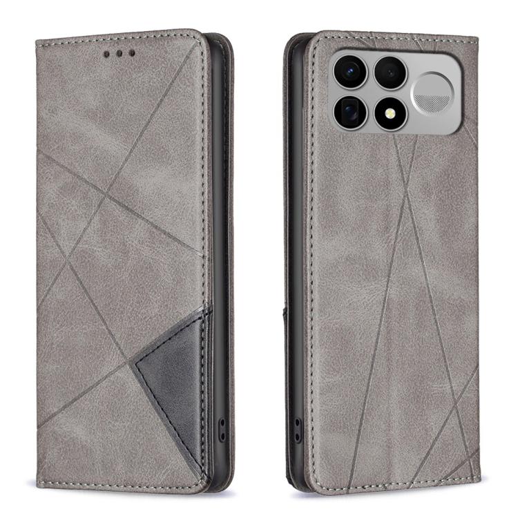Rhombus Texture Magnetic Leather Phone Case, For Redmi 15C 5G/4G Global 171/Poco C85 4G, For Redmi Note 17 Pro 5G Global 163mm, For Redmi Note 17 Pro+ 5G Global 163mm, For Redmi K100 Pro Max 5G, For Redmi 17 4G / 5G Global 170mm                        ...