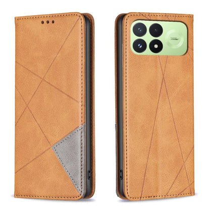 Rhombus Texture Magnetic Leather Phone Case, For Redmi 15C 5G/4G Global 171/Poco C85 4G, For Redmi Note 17 Pro 5G Global 163mm, For Redmi Note 17 Pro+ 5G Global 163mm, For Redmi K100 Pro Max 5G, For Redmi 17 4G / 5G Global 170mm                        ...