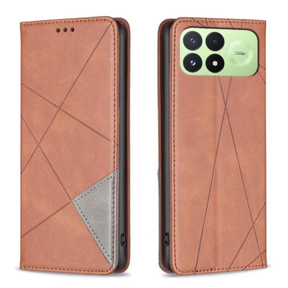 Rhombus Texture Magnetic Leather Phone Case, For Redmi 15C 5G/4G Global 171/Poco C85 4G, For Redmi Note 17 Pro 5G Global 163mm, For Redmi Note 17 Pro+ 5G Global 163mm, For Redmi K100 Pro Max 5G, For Redmi 17 4G / 5G Global 170mm                        ...