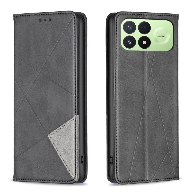 Rhombus Texture Magnetic Leather Phone Case, For Redmi 15C 5G/4G Global 171/Poco C85 4G, For Redmi Note 17 Pro 5G Global 163mm, For Redmi Note 17 Pro+ 5G Global 163mm, For Redmi K100 Pro Max 5G, For Redmi 17 4G / 5G Global 170mm                        ...