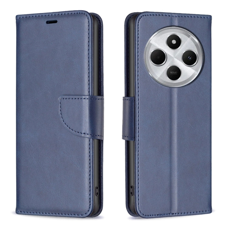 Lambskin Texture Pure Color Flip Leather Phone Case, For Redmi 14C 4G