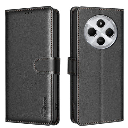 Litchi Texture RFID Anti-theft Leather Phone Case, For Redmi 14C 4G