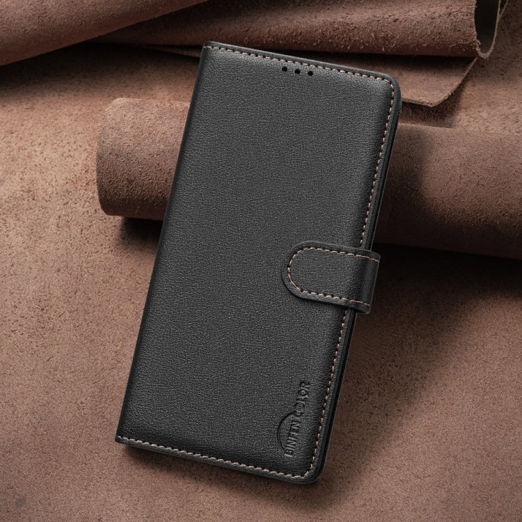 Litchi Texture RFID Anti-theft Leather Phone Case, For Redmi 14C 4G