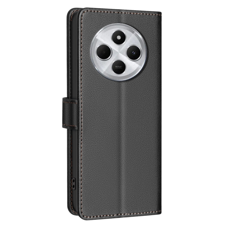 Litchi Texture RFID Anti-theft Leather Phone Case, For Redmi 14C 4G