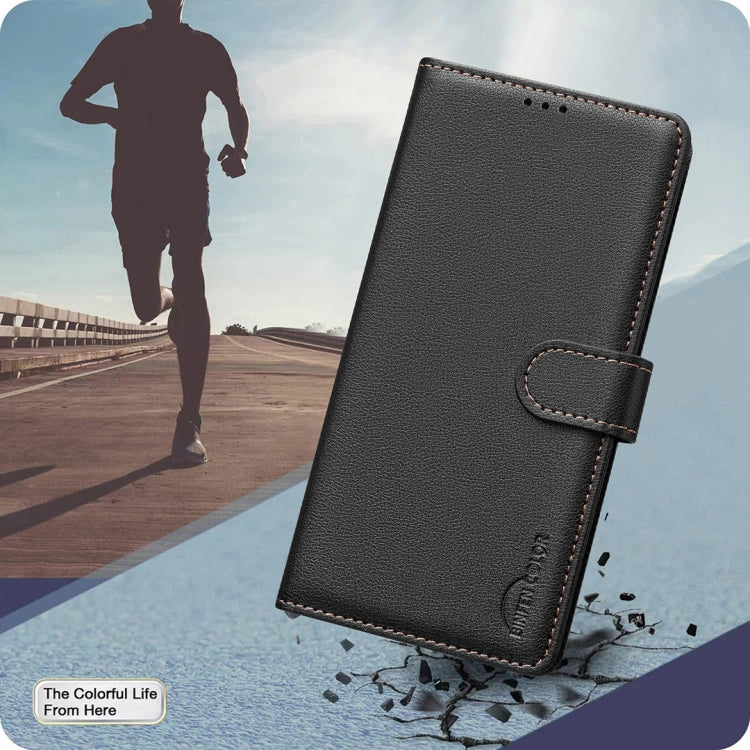 Litchi Texture RFID Anti-theft Leather Phone Case, For Redmi 14C 4G