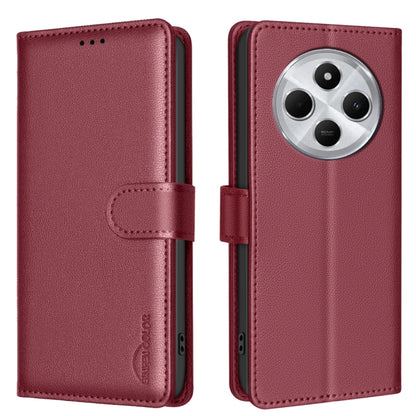 Litchi Texture RFID Anti-theft Leather Phone Case, For Redmi 14C 4G