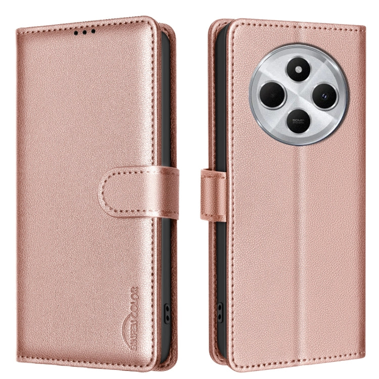 Litchi Texture RFID Anti-theft Leather Phone Case, For Redmi 14C 4G