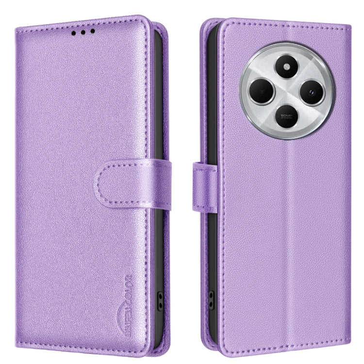 Litchi Texture RFID Anti-theft Leather Phone Case, For Redmi 14C 4G