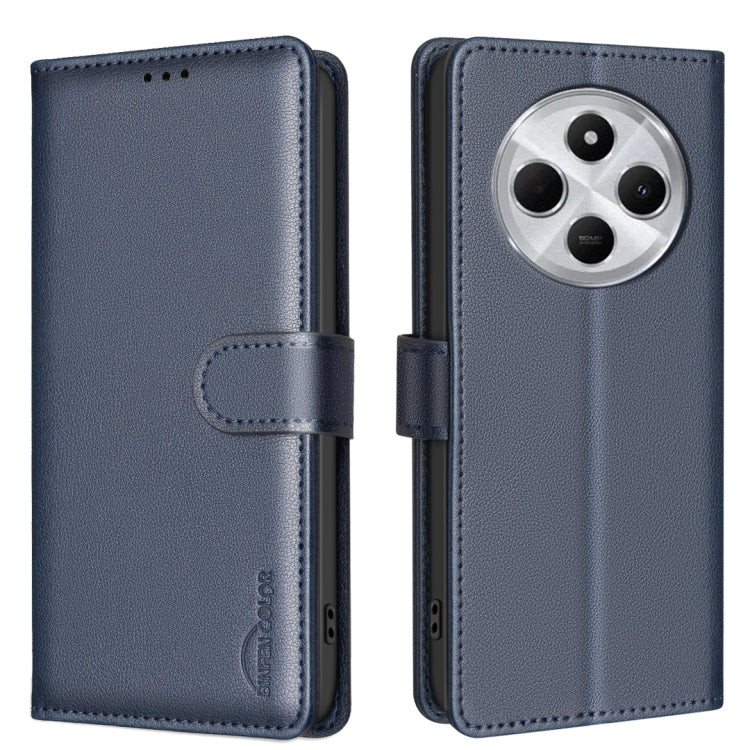 Litchi Texture RFID Anti-theft Leather Phone Case, For Redmi 14C 4G