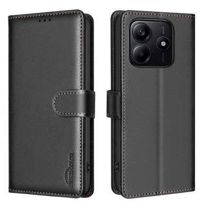 Litchi Texture RFID Anti-theft Leather Phone Case, For Redmi K80 / K80 Pro, For Redmi Turbo 4, For Redmi Note 14 Pro 4G, For Redmi Note 14 4G 163.25mm, For Redmi Note 14 5G, For Redmi 14C 4G