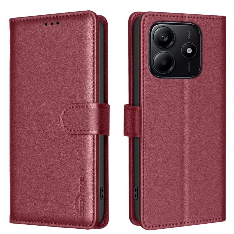 Litchi Texture RFID Anti-theft Leather Phone Case, For Redmi K80 / K80 Pro, For Redmi Turbo 4, For Redmi Note 14 Pro 4G, For Redmi Note 14 4G 163.25mm, For Redmi Note 14 5G, For Redmi 14C 4G