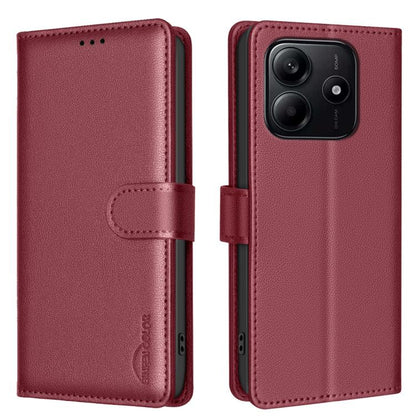 Litchi Texture RFID Anti-theft Leather Phone Case, For Redmi K80 / K80 Pro, For Redmi Turbo 4, For Redmi Note 14 Pro 4G, For Redmi Note 14 4G 163.25mm, For Redmi Note 14 5G, For Redmi 14C 4G