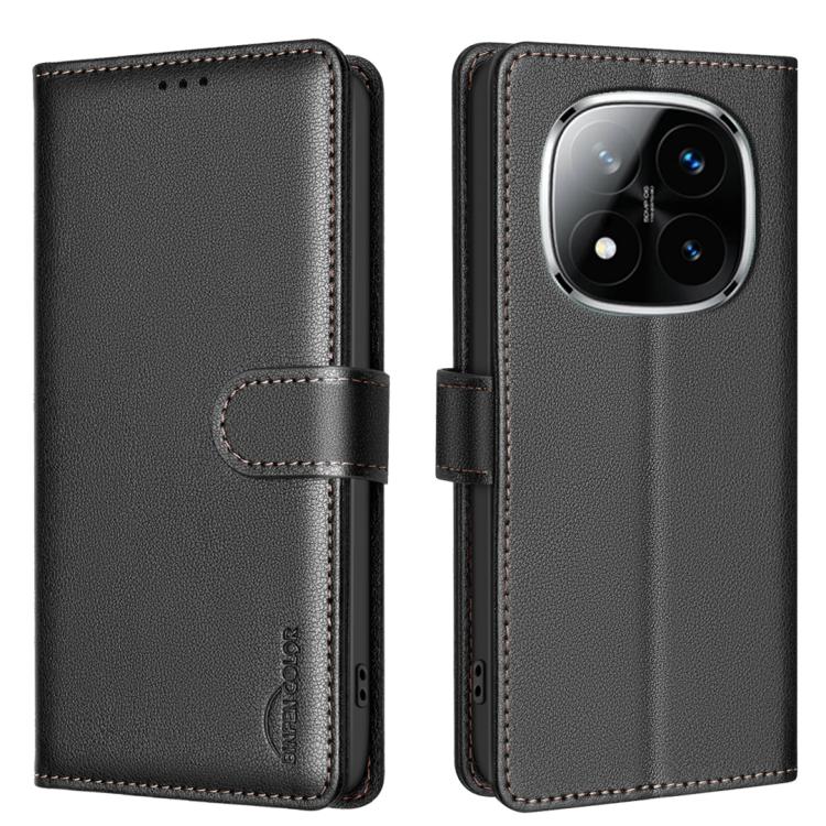 Litchi Texture RFID Anti-theft Leather Phone Case, For Redmi K80 / K80 Pro, For Redmi Turbo 4, For Redmi Note 14 Pro 4G, For Redmi Note 14 4G 163.25mm, For Redmi Note 14 5G, For Redmi 14C 4G