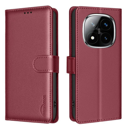 Litchi Texture RFID Anti-theft Leather Phone Case, For Redmi K80 / K80 Pro, For Redmi Turbo 4, For Redmi Note 14 Pro 4G, For Redmi Note 14 4G 163.25mm, For Redmi Note 14 5G, For Redmi 14C 4G